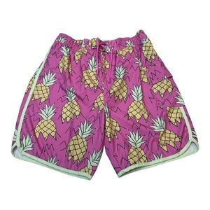 Sovereign Code Joyride Pineapple Pink Lined Swim Trunks Men’s Size Large